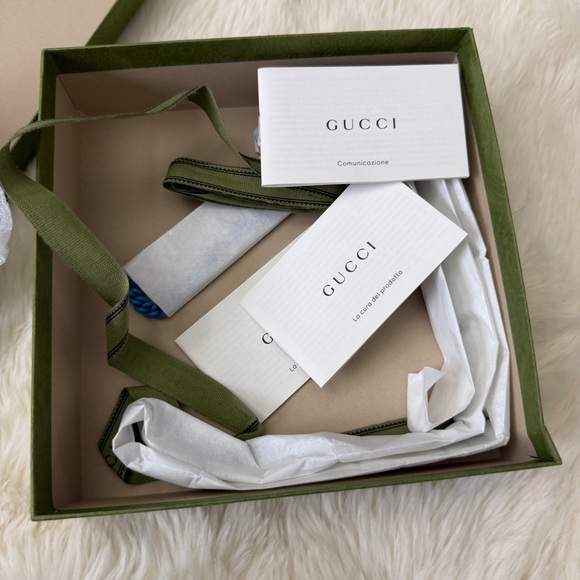 Gucci Multicolor GG Supreme Canvas and Leather Wallet On Chain brand new - Picture 6 of 8